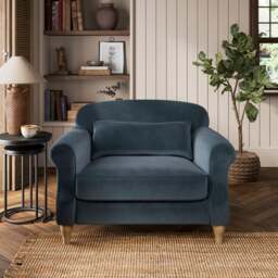Millie Velvet Snuggle Chair - thumbnail 1