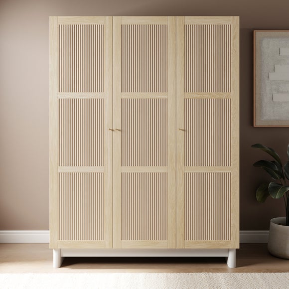 Maeva Triple Wardrobe, Light Oak Effect - image 1