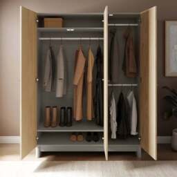 Maeva Triple Wardrobe, Light Oak Effect - thumbnail 2