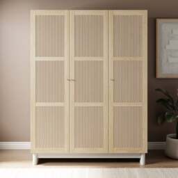 Maeva Triple Wardrobe, Light Oak Effect - thumbnail 1