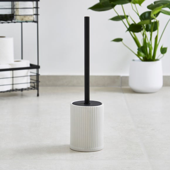 Ceramic Ribbed Toilet Brush - image 1