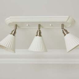 Lilbourne Ribbed Ceramic 3 Light Adjustable Flush Spotlight - thumbnail 3