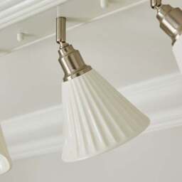 Lilbourne Ribbed Ceramic 3 Light Adjustable Flush Spotlight - thumbnail 4