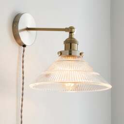 Logan Glass Plug In Wall Light - thumbnail 1