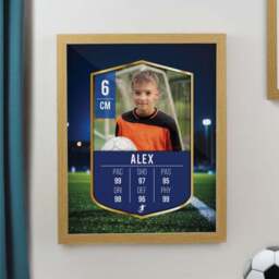 Personalised Photo Football Card Football Poster Frame - thumbnail 2