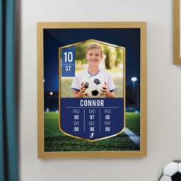 Personalised Photo Football Card Football Poster Frame - thumbnail 1