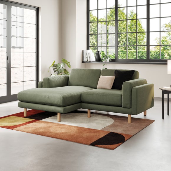 Newton Matte Plush Velvet Corner Chaise Sofa - image 1