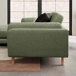 Newton Matte Plush Velvet Corner Chaise Sofa - thumbnail 2