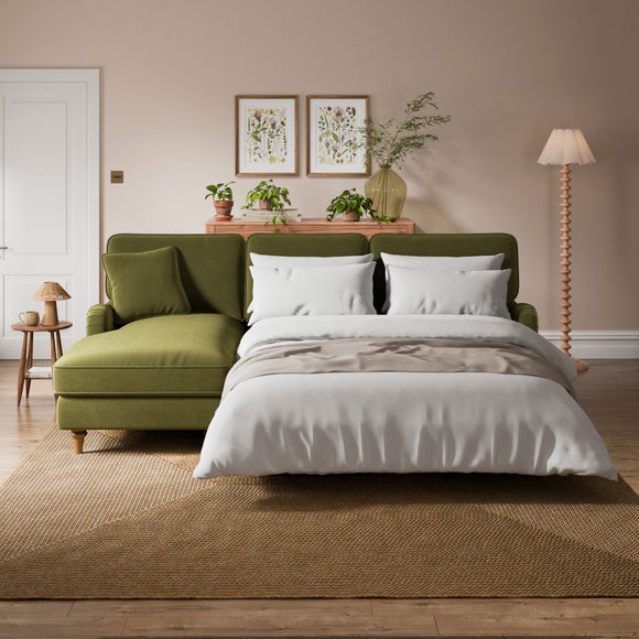 Beatrice II Velvet 4 Seater Corner Storage Sofa Bed - image 1