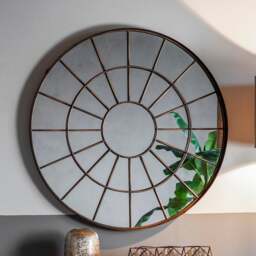 Villisca Window Round Wall Mirror - thumbnail 1