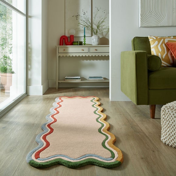 Elements Wave Border Wool Runner - image 1