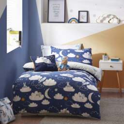 Peter Rabbit Sleepy Head Blue Duvet Cover and Pillowcase Set - thumbnail 1