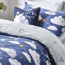 Peter Rabbit Sleepy Head Blue Duvet Cover and Pillowcase Set - thumbnail 2