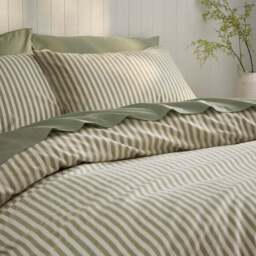 Portloe Stripe 100% Cotton Duvet Cover & Pillowcase Set - thumbnail 3
