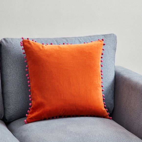 Velvet Pom Pom Cushion - image 1