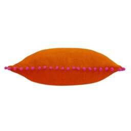 Velvet Pom Pom Cushion - thumbnail 2