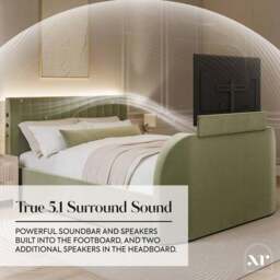 XR Living Maisie 5.1 Surround Sound Side Lift Ottoman TV Bed - thumbnail 4