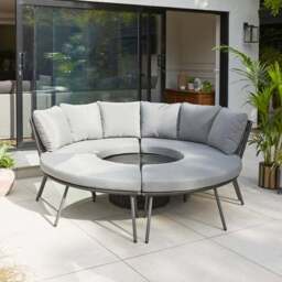 Madrid Circular Sofa Set with Rising Table - thumbnail 5