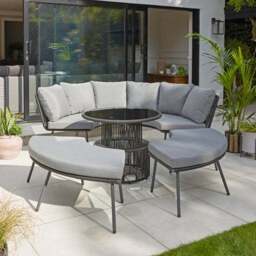 Madrid Circular Sofa Set with Rising Table - thumbnail 4