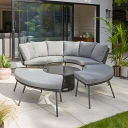 Madrid Circular Sofa Set with Rising Table - thumbnail 3