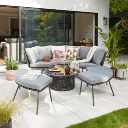 Madrid Circular Sofa Set with Rising Table - thumbnail 1