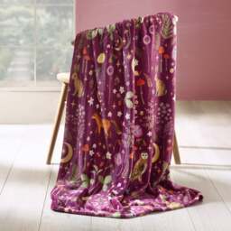 Catherine Lansfield Enchanted Twilight Throw Blanket 130cm x 170cm - thumbnail 1