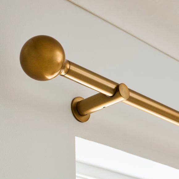Contemporary Ball Fixed Metal Curtain Pole - image 1