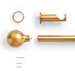 Contemporary Ball Fixed Metal Curtain Pole - thumbnail 2