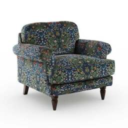 Jolene William Morris Blackthorn Print Velvet Snuggle Chair - thumbnail 6