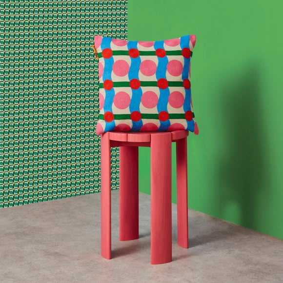 Yinka Ilori Sweet Flows Cotton Square Cushion - image 1
