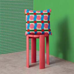 Yinka Ilori Sweet Flows Cotton Square Cushion - thumbnail 1