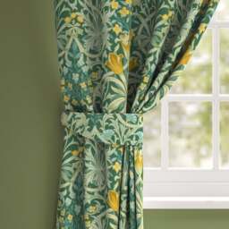 William Morris At Home Woodland Weeds Evergreen Cotton Made to Order Curtain Tieback - thumbnail 1