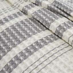Hayden Waffle 100% Cotton Throw Blanket - thumbnail 2