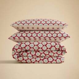 Crafted Christmas Star Duvet Cover & Pillowcase Set - thumbnail 4