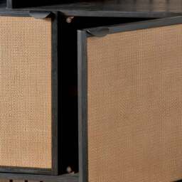 Fiji 4 Door Sideboard, Acacia Wood and Rattan - thumbnail 2