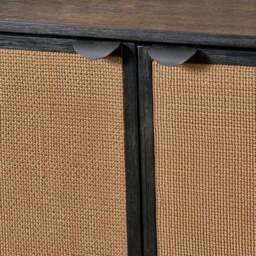 Fiji 4 Door Sideboard, Acacia Wood and Rattan - thumbnail 3