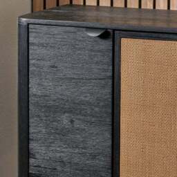Fiji 4 Door Sideboard, Acacia Wood and Rattan - thumbnail 5