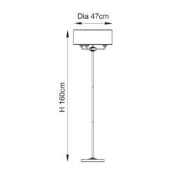 Vogue Sandringham 3 Light Floor Lamp - thumbnail 6