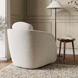 Wren Two Tone Boucle Swivel Chair - thumbnail 2