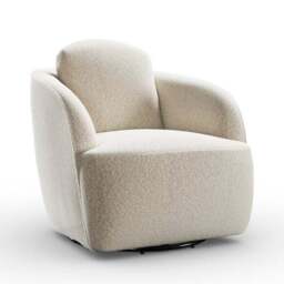 Wren Two Tone Boucle Swivel Chair - thumbnail 6