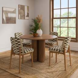 Cody Dining Chair, Avis Striped Fabric - thumbnail 1