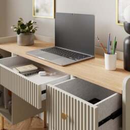 Georgi Standard 4 Drawer Desk - thumbnail 3