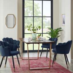 Vivian Velvet Dining Chair - thumbnail 1