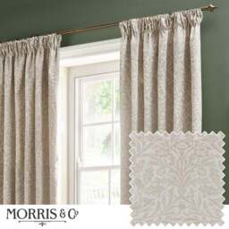 Morris & Co. Acorn Tonal Jacquard Pencil Pleat Curtains - thumbnail 4