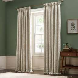 Morris & Co. Acorn Tonal Jacquard Pencil Pleat Curtains