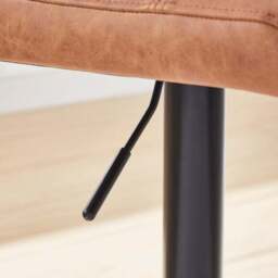 Felix Counter Adjustable Height Swivel Bar Stool, Faux Leather - thumbnail 4