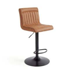 Felix Counter Adjustable Height Swivel Bar Stool, Faux Leather - thumbnail 5