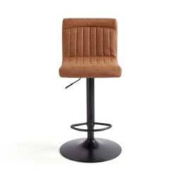 Felix Counter Adjustable Height Swivel Bar Stool, Faux Leather - thumbnail 6