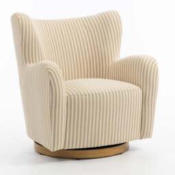 Theo Linford Stripe Swivel Armchair - thumbnail 6