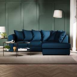 Blake Curved Arm Opulent Velvet Corner Chaise Sofa - thumbnail 1